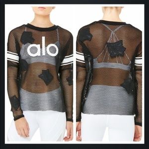 Alo long sleeve mesh jersey
